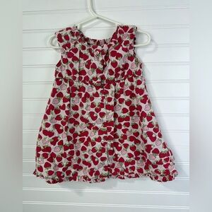 Gymboree pink & red toddler sleeveless strawberry dress. Size 18-24 months